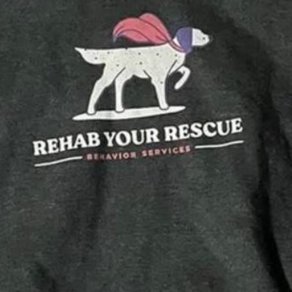 Cute rescue dog with a cape soft quality double sided print hoodie nwot